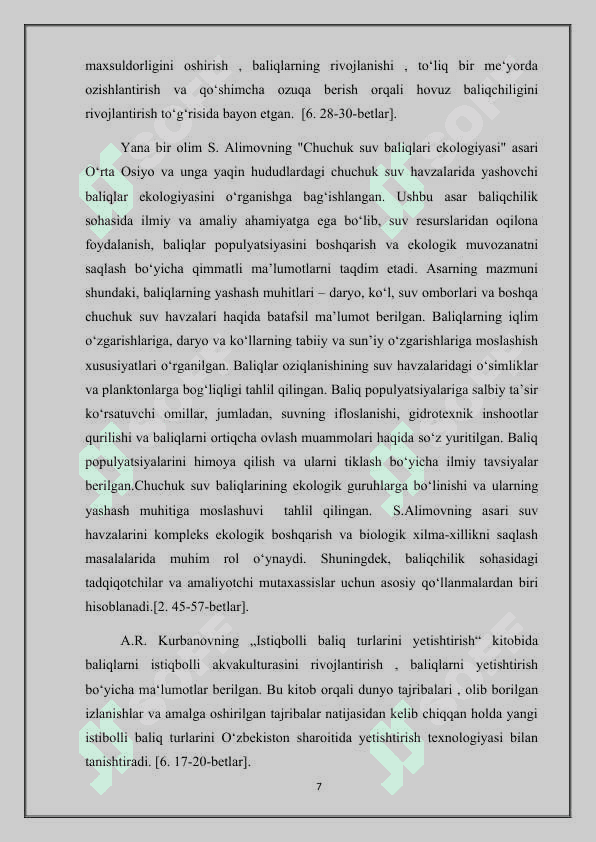 O'rta Osiyo suv havzalarida uchraydigan baliq turlari 7
