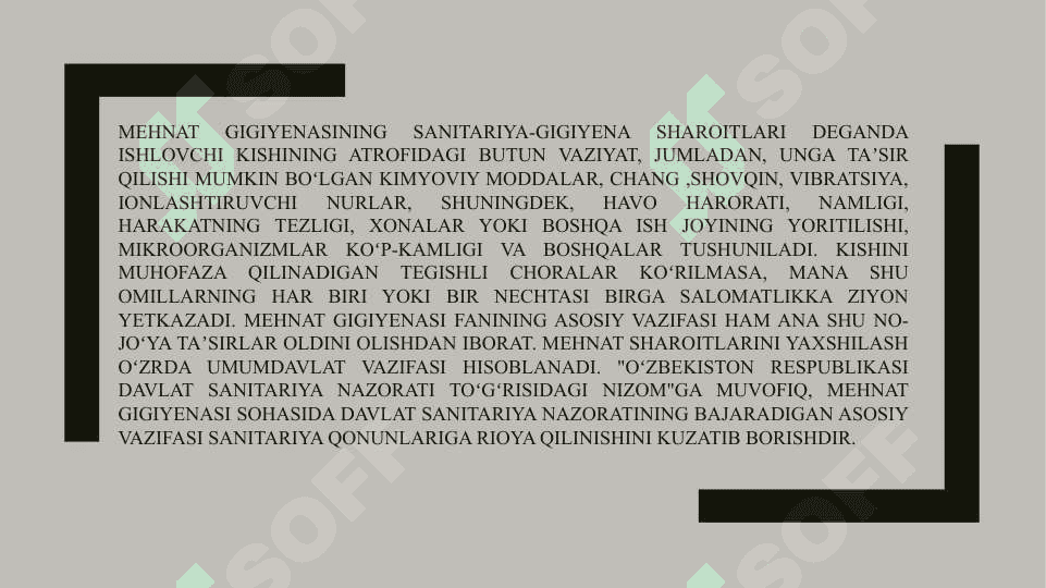Mehnat gigiyenasi me’yorlari 3