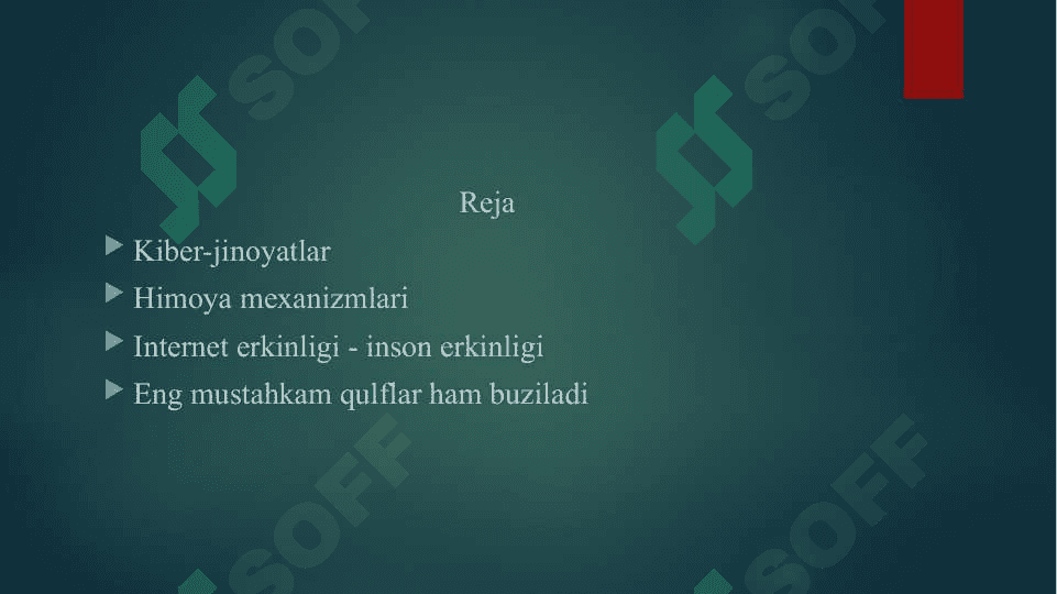 Kiber jinoyatlar va kiber qonunlar 2