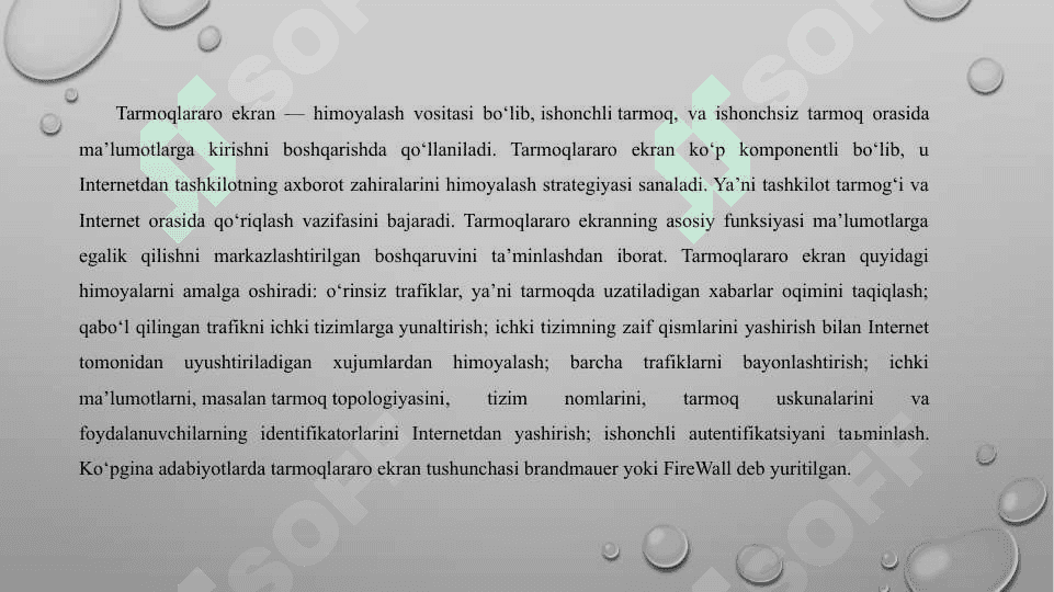 Tarmoqlararo ekran texnologiyalari 3