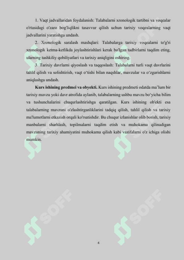 Tarix darslarida xronologik ko'nikmalarni shakllantirish usullari 4