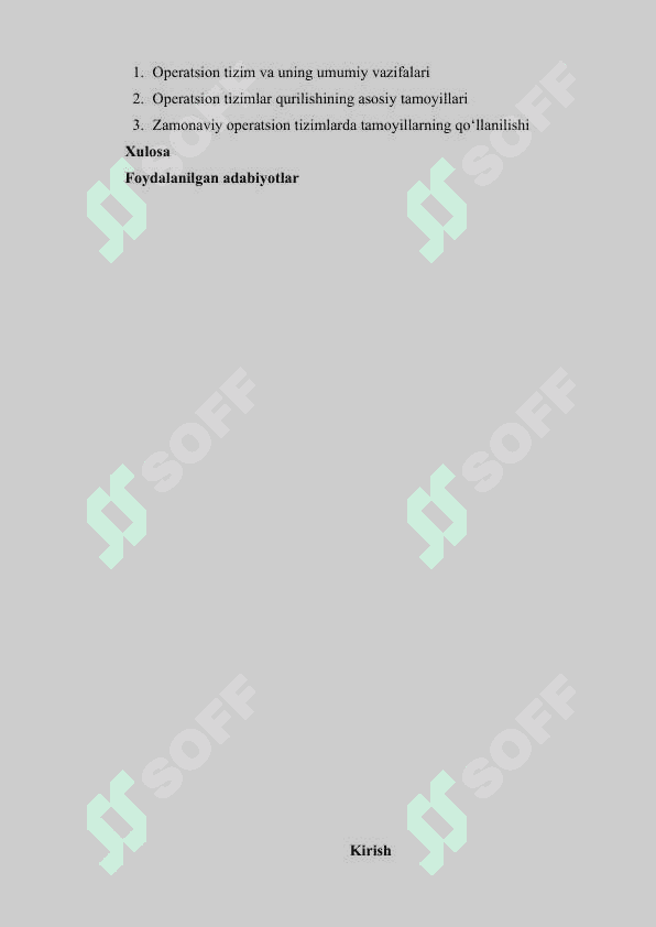 Operatsion tizimlari qurilishining asosiy tamoyillari 2