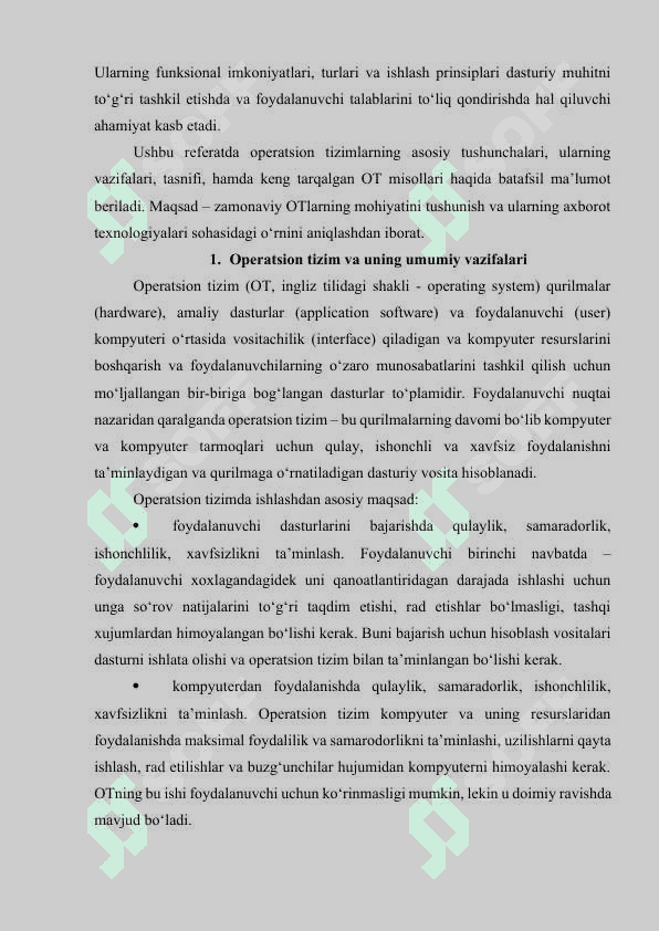 Operatsion tizimlari qurilishining asosiy tamoyillari 4