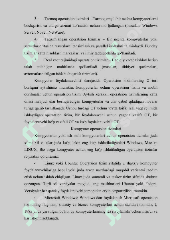 Operatsion tizimlari qurilishining asosiy tamoyillari 7
