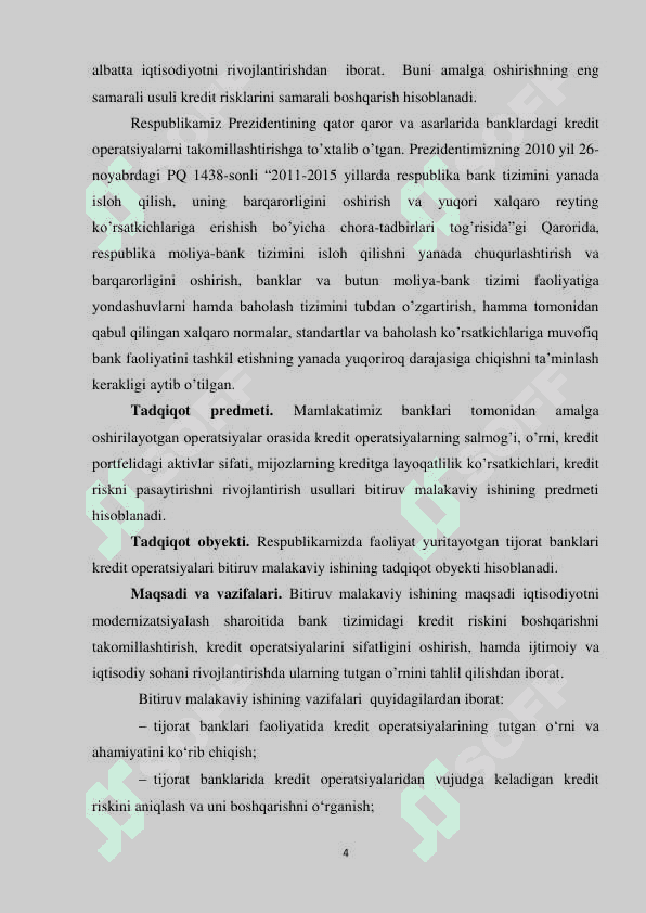 TIJORAT BANKLARIDA KREDIT RISKINI BOSHQARISH 4