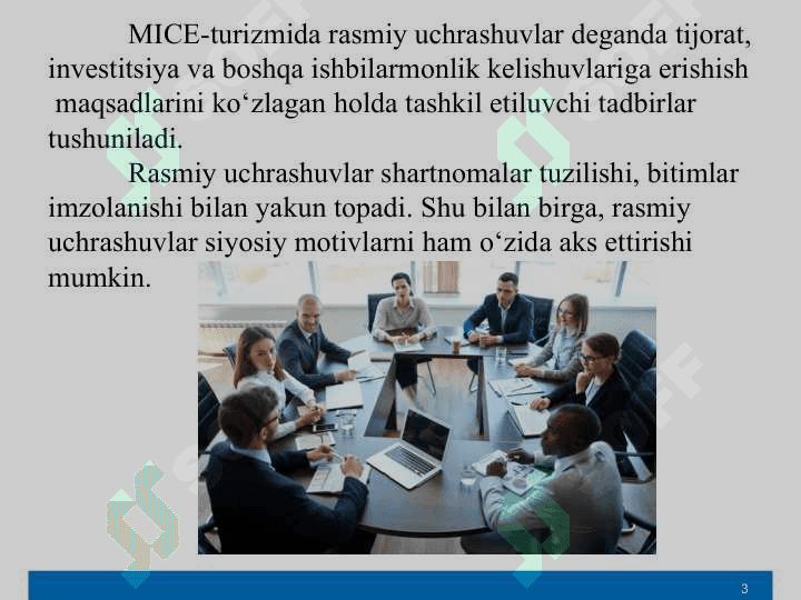RASMIY UCHRASHUVLAR VA ULARNI TASHKIL ETISH 3