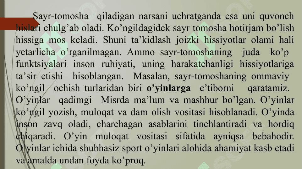 Mehmondo‘stlik industriyasida sayr-tomoshalar va ko‘ngil yozish infratuzilmasi 4