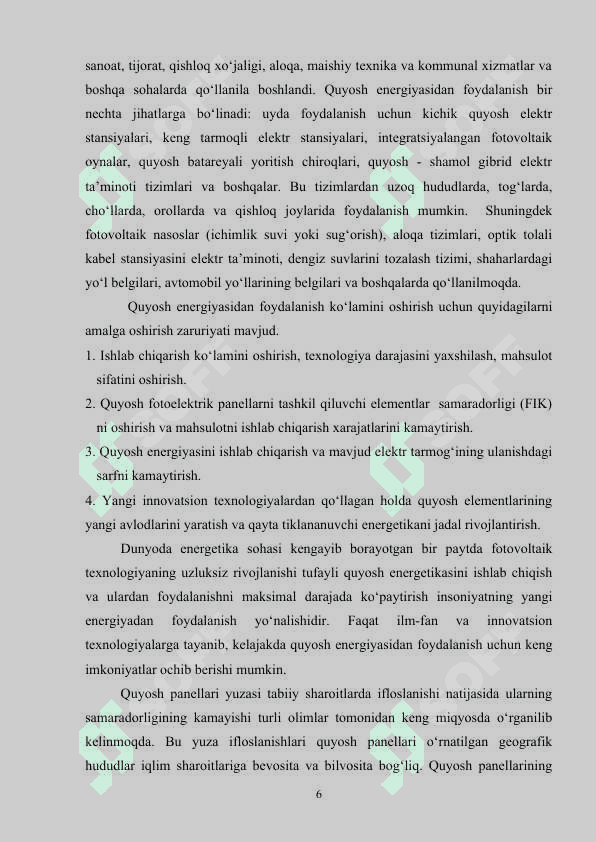 Quyosh panellari parametrlarini kompyuterda boshqariladigan qurilma yordamida aniqlash va natijalarni tahlil qilish 6