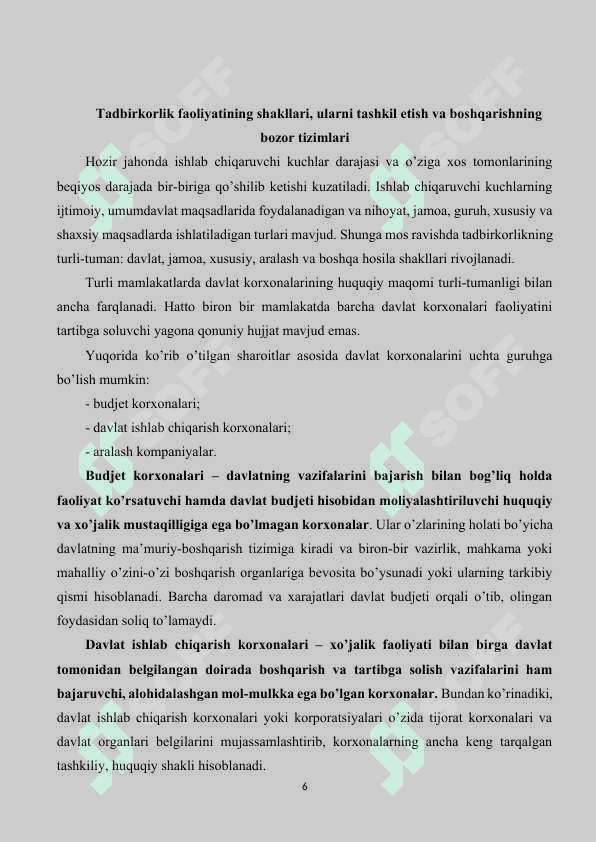 Tadbirkorlik faoliyati va tadbirkorlik kapitali. 6