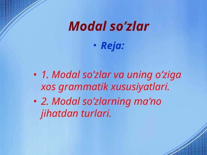 Modal so’zlar