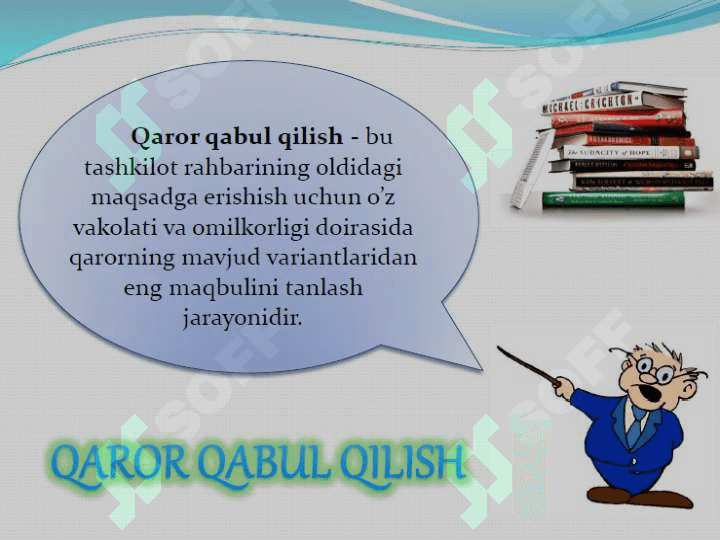 MENEJMENTDA BOSHQARUV QARORLARI 4