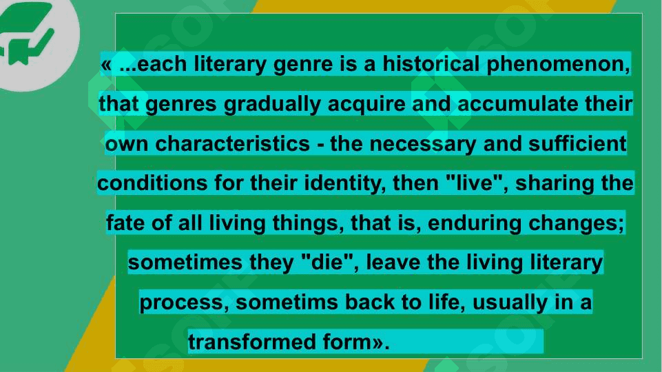 GENRE AND STYLE OF THE TEXT OUTLINE. TEXTS ANALYSIS OF THE POETIC GENRES 5