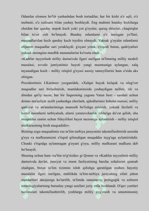 Barkamol avlodni milliy itiqlol g`poyasi va mafkurasi ruhida tar 6