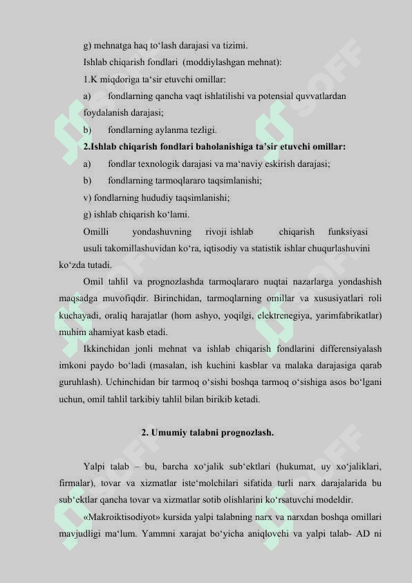 Prognozlashtirishda ekonometrik modellardan foydalanish 4