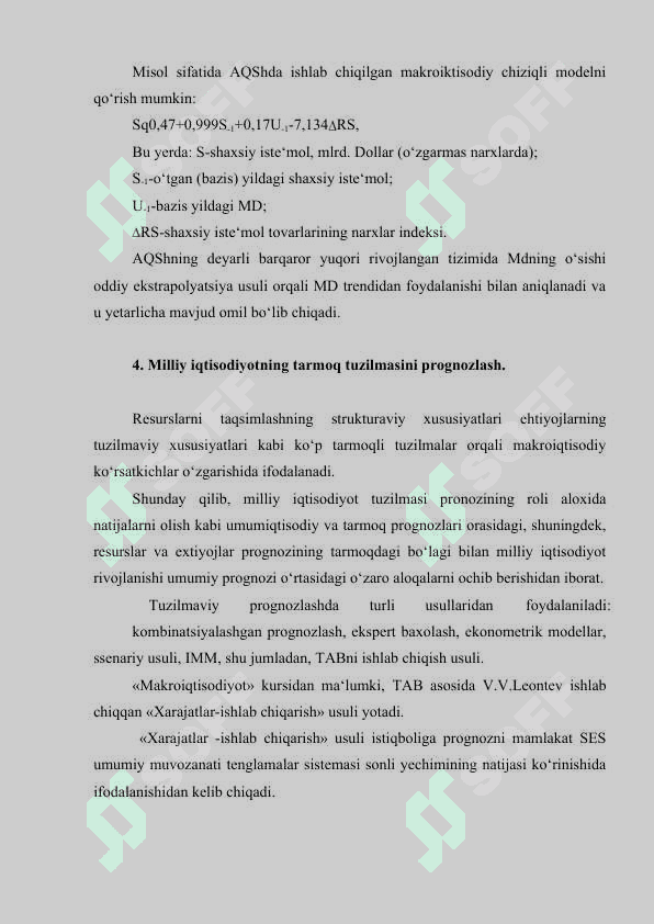 Prognozlashtirishda ekonometrik modellardan foydalanish 7