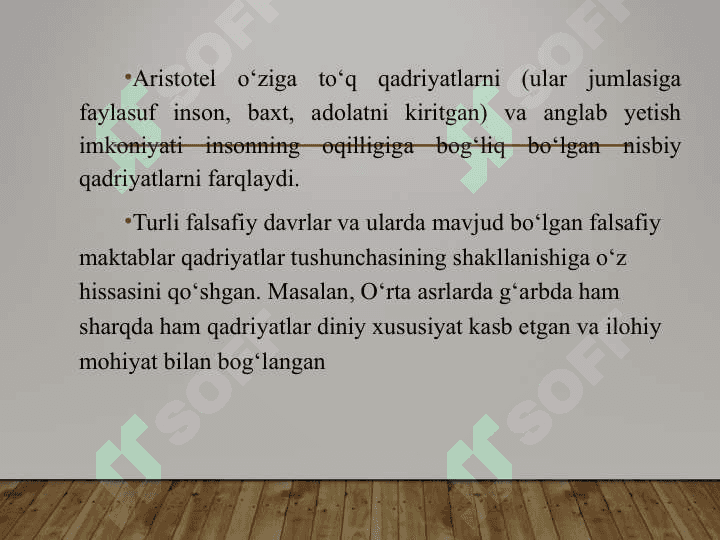 Qadriyatlar Falsafasi (aksiologyia) 5