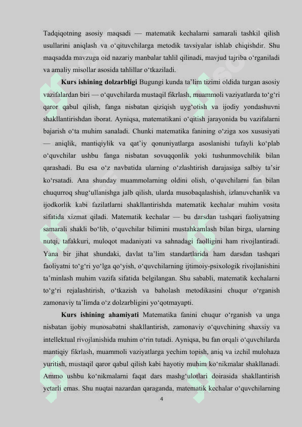 Matematik kechalarni tashkil qilish usullari 4