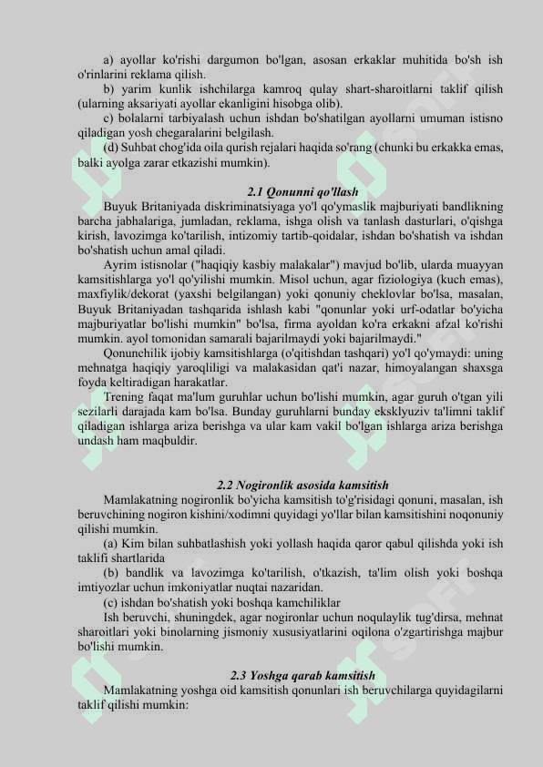 Xilma-xillik va teng imkoniyatlar 3