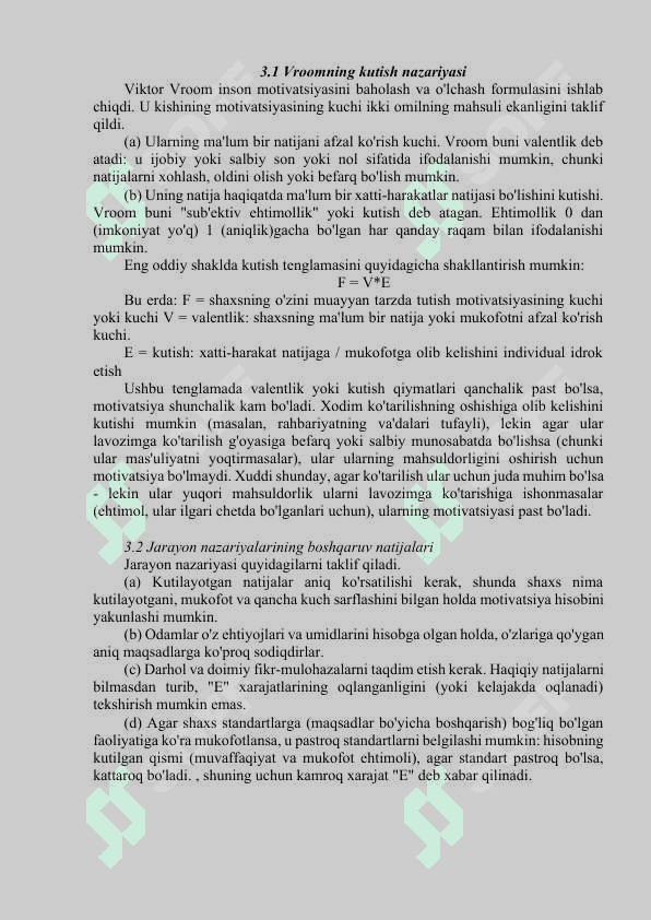 Shaxslar va guruhlarning motivatsiyasi. Ta’lim va rivojlanish. Sertifikatlash 8