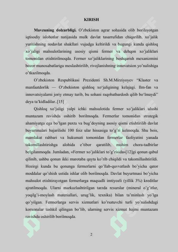O'ZBEKISTONDA FERMERCHILIKNING RIVOJLANISHI 2