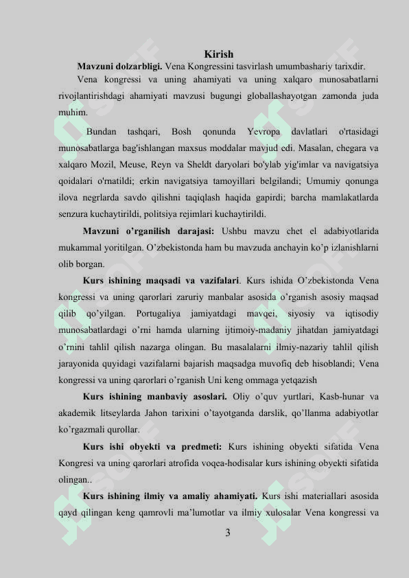 VENA KONGRESSI VA UNING QARORLARI. 3