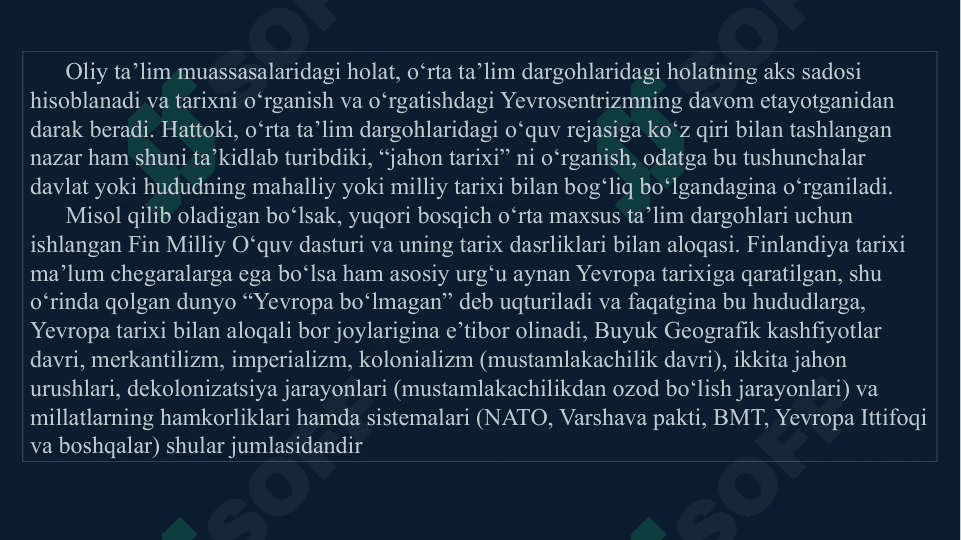 Jahon tarixida global yondashuvlar va ularni o’rganish masalalari 7