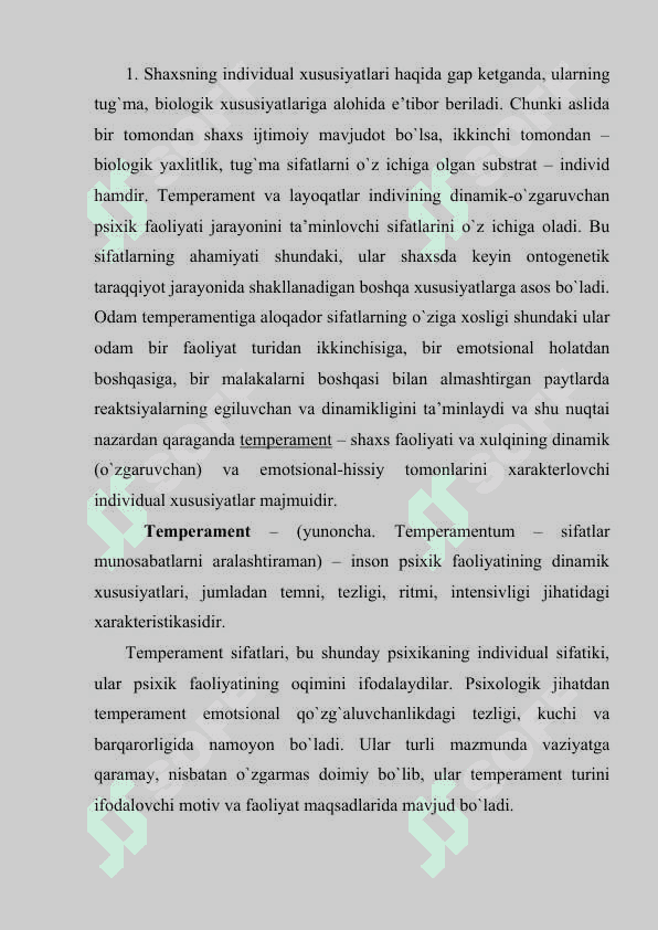 temperament haqida tushuncha 2