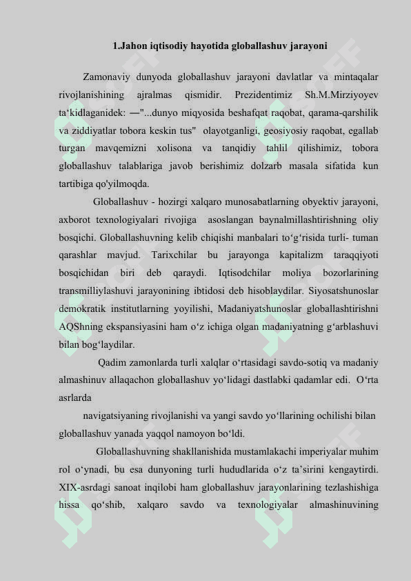 Globallashuv va uning mahalliy iqtisodiyotga ta'siri 3
