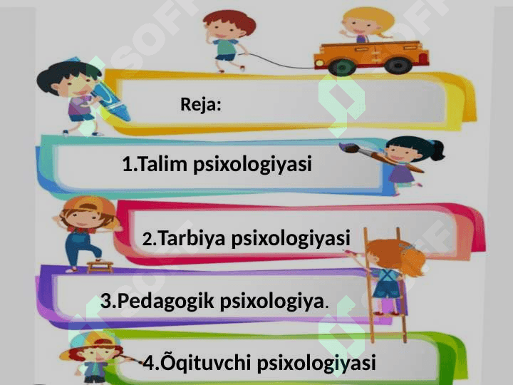 Talim psixologiyasi. Tarbiya psixologiyasi. Pedagogik psixologiya. Õqituvchi psixologiyasi. 3