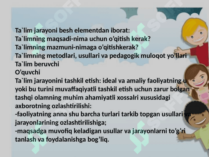 Talim psixologiyasi. Tarbiya psixologiyasi. Pedagogik psixologiya. Õqituvchi psixologiyasi. 8