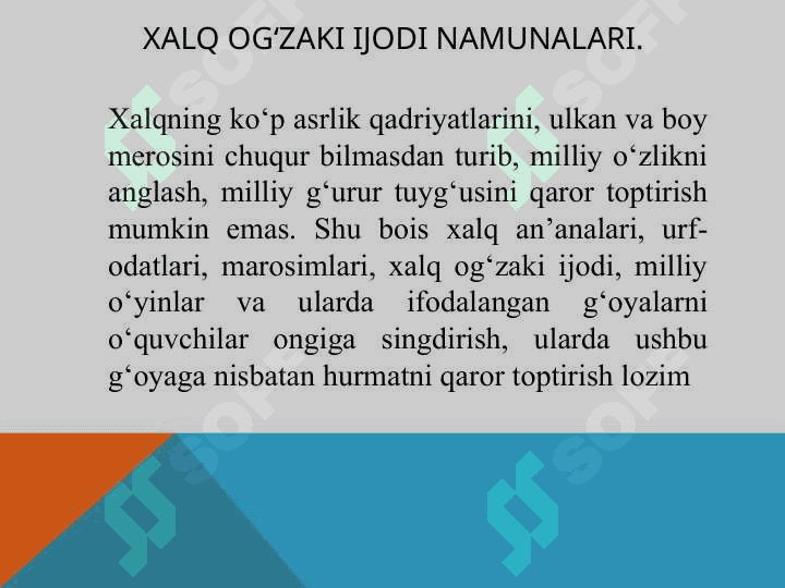 XALQ OG‘ZAKI IJODIDA O’RTOQLIK-DO’STLIK TARBIYASI 4
