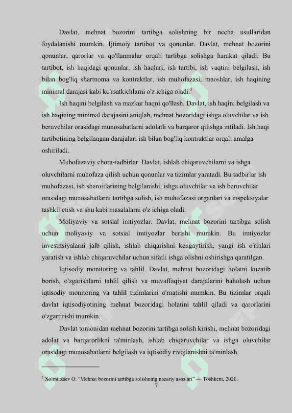 Mehnat bozorini davlat tomonidan tartibga solish yònalishlari 7