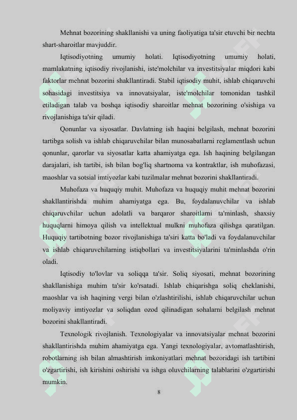 Mehnat bozorini davlat tomonidan tartibga solish yònalishlari 8