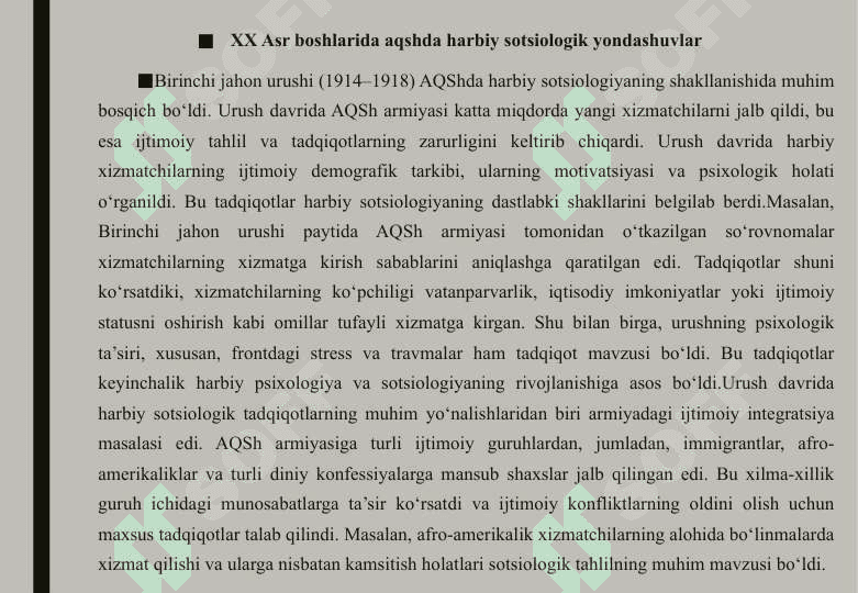 AQSH da harbiy sotsiologiyaning shakillanishi 25 7