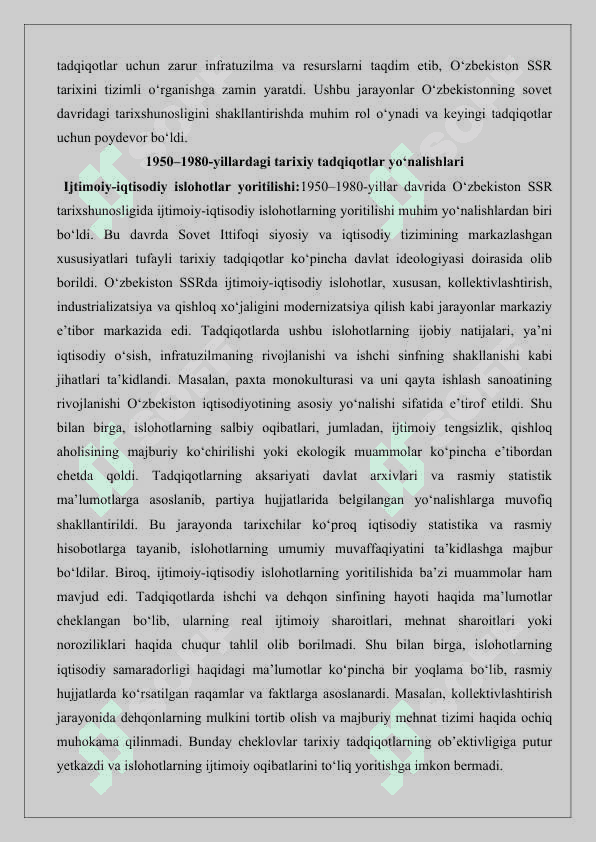 O‘zbekiston SSR tarixi tarixshunosligi masalalari 26 6