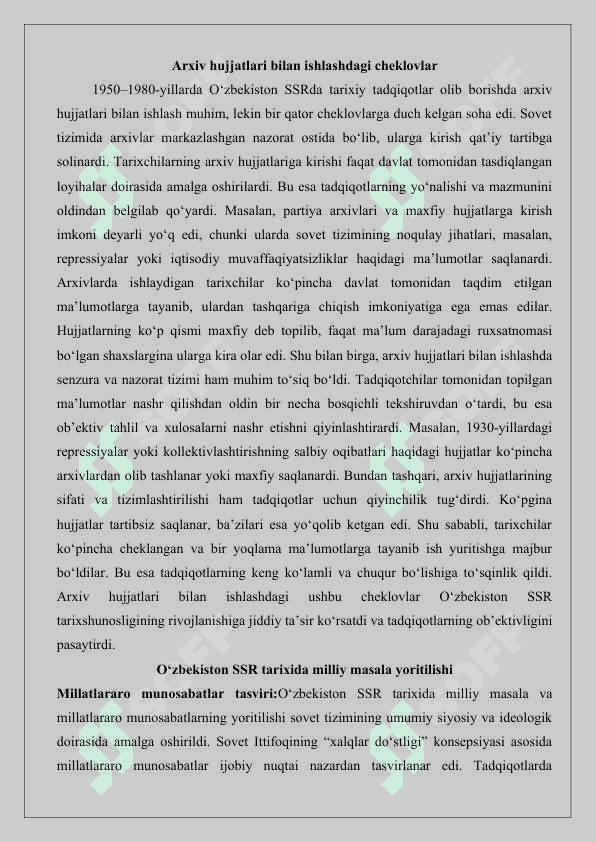O‘zbekiston SSR tarixi tarixshunosligi masalalari 26 8