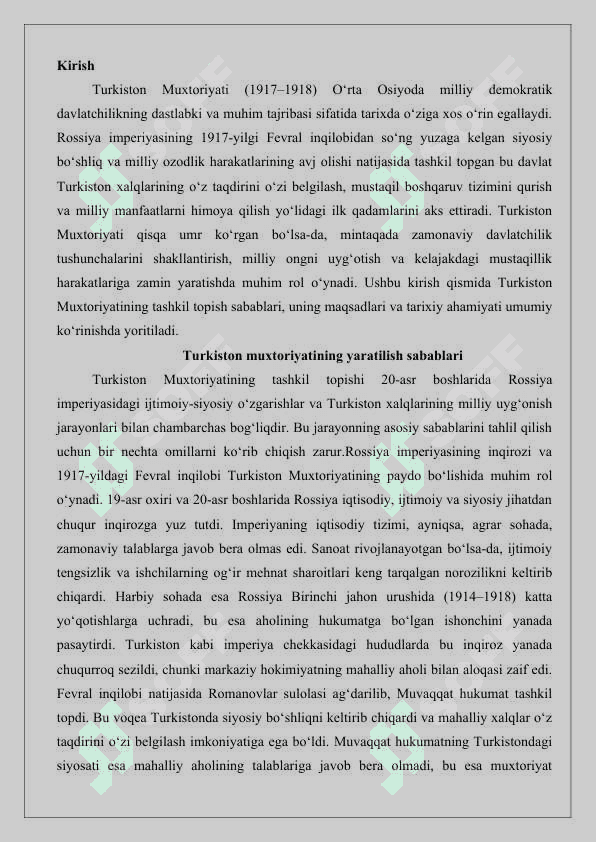 Turkiston Muxtoriyati – milliy demokratik davlatchilikning dastlabki tajribasi 25 2