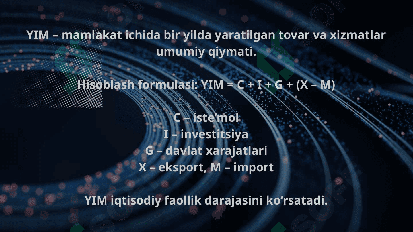 Yalpi ichki maxsulot va milliy daromad 3