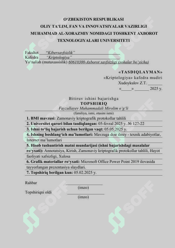 Zamonaviy Kriptografik protokollar tahlili 2