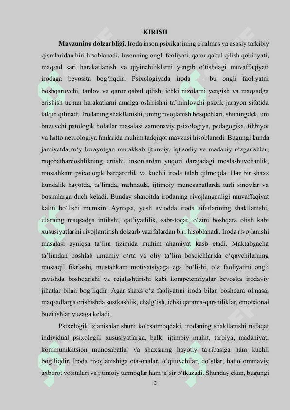 IRODA RIVOJLANISHI VA PATALOGIYASI 3