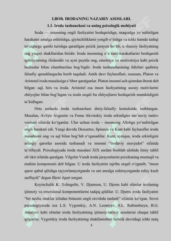 IRODA RIVOJLANISHI VA PATALOGIYASI 6