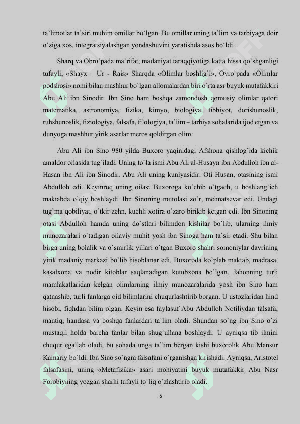 ABU ALI IBN SINONING IJTIMOIY PEDAGOGIK QARASHLARI 6