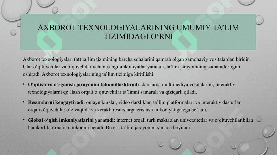 Matematik ta’limda axborot texnologiyalarining joriy qilinishi.pptx 3