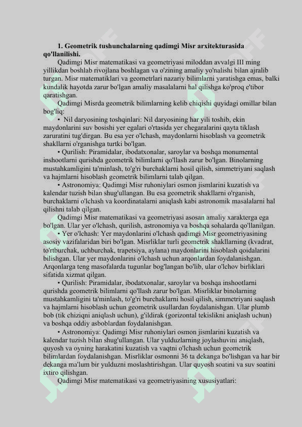 GEOMETRIK TUSHUNCHALAR VA ARXITEKTURA: PIRAMIDA VA OBIDALAR 3