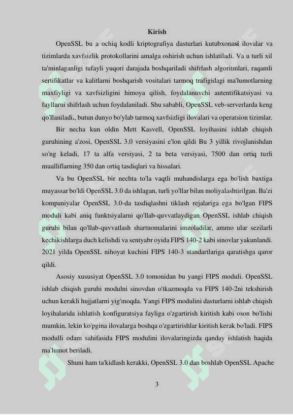 OpenSSL kutubxonasi va undan foydalanish (shifrlash/deshifrlash 3