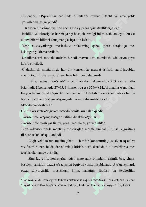 Konsentrlar  bo’yicha  arifmetik  amallarni  o’rgatish , qo’shish  va  ayirish, ko’paytirish, bo’lishga  o’rgatish  metodikasi 7