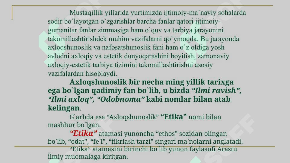 AXLOQIY QADRIYATLAR FALSAFASI (ETIKA) 2