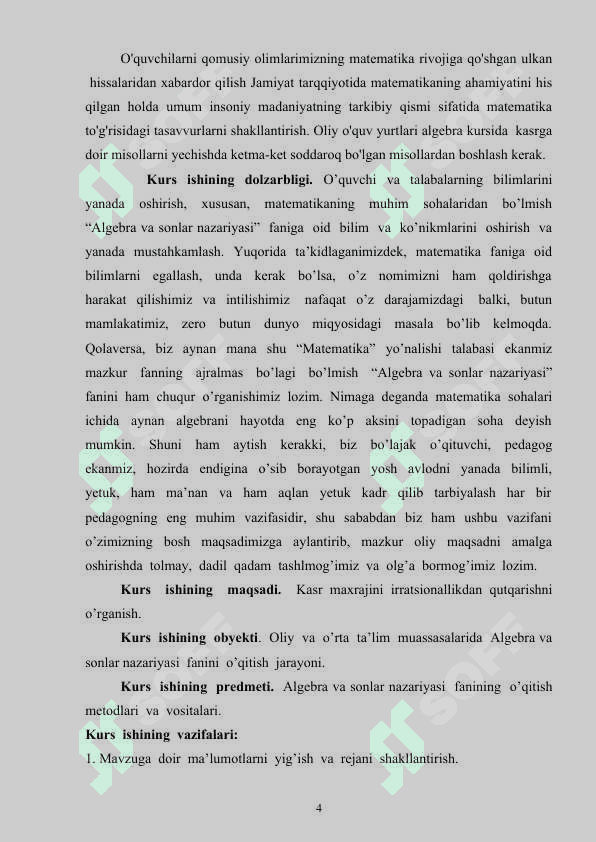 KASR MAXRAJINI ALGEBRAIK IRRATSIONALLIKDAN QUTQARISH 4