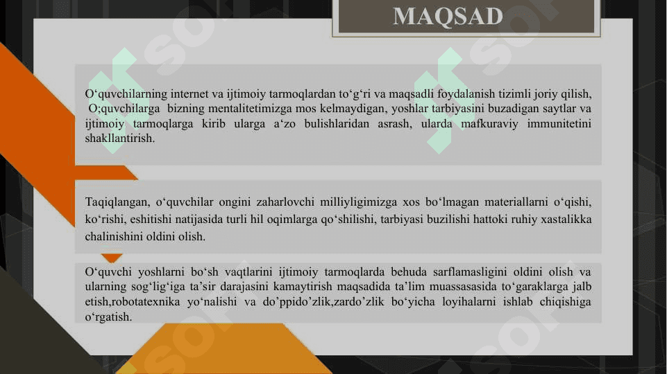 Maktabda o‘quvchilarga internet hamda ijtimoiy tarmoqlardan to‘g‘ri va maqsadli foqdalanish tizimini joriy qilish 6
