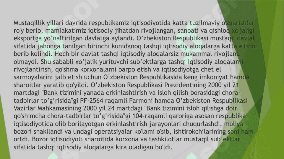 Xalqaro kredit munosabatlari 2